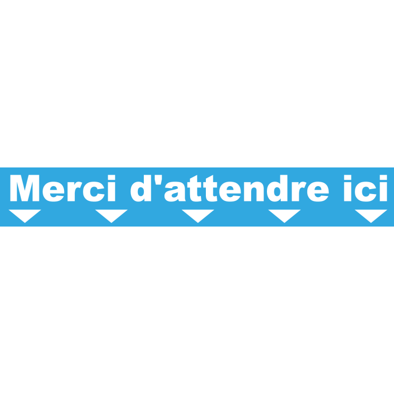 Ligne de confidentialité 100 x 15 cm "Merci d'attendre ici"