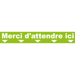Ligne de confidentialité 100 x 15 cm "Merci d'attendre ici"