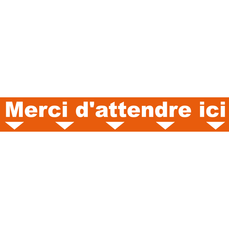 Ligne de confidentialité 100 x 15 cm "Merci d'attendre ici"