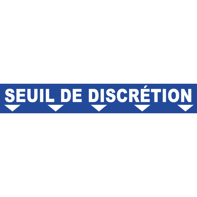 Ligne de confidentialité 100 x 15 cm "Seuil de discrétion"