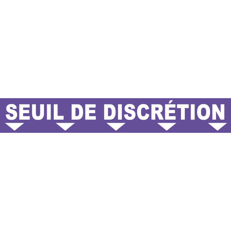 Ligne de confidentialité 100 x 15 cm "Seuil de discrétion"