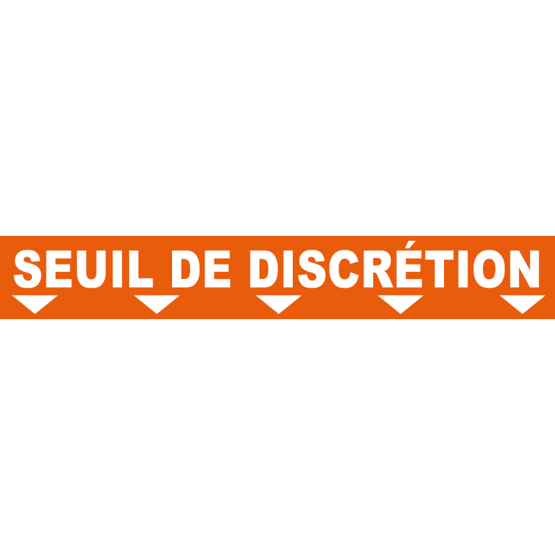 Ligne de confidentialité 100 x 15 cm "Seuil de discrétion"