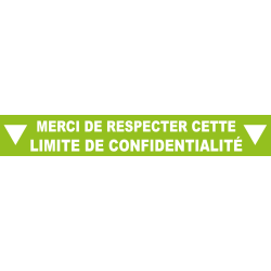 Ligne de confidentialité 100 x 15 cm "Limite de confidentialité"