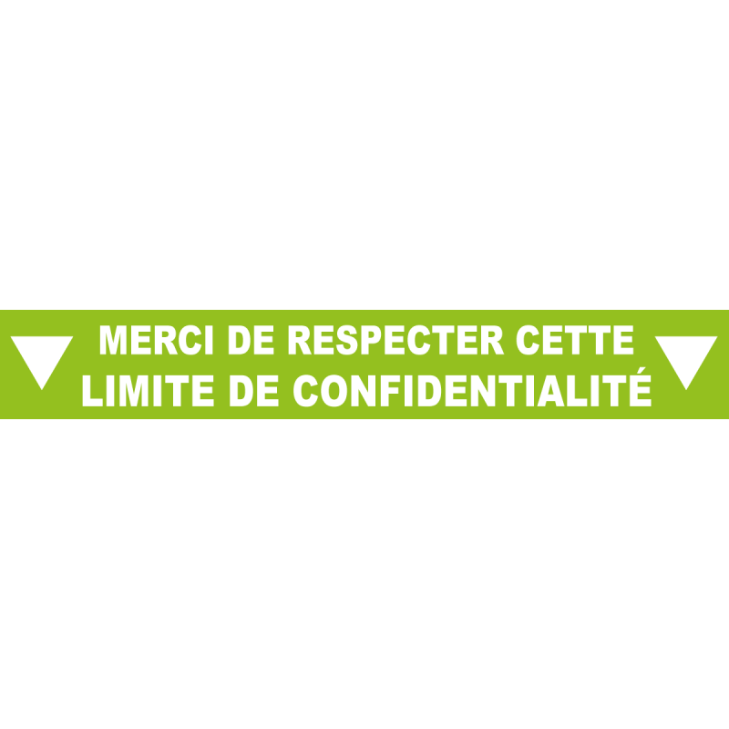Ligne de confidentialité 100 x 15 cm "Limite de confidentialité"