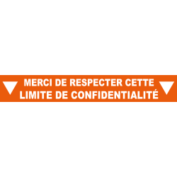 Ligne de confidentialité 100 x 15 cm "Limite de confidentialité"
