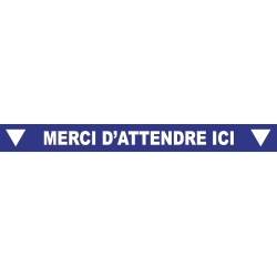 Ligne de confidentialité 100 x 10 cm "Merci d'attendre ici"