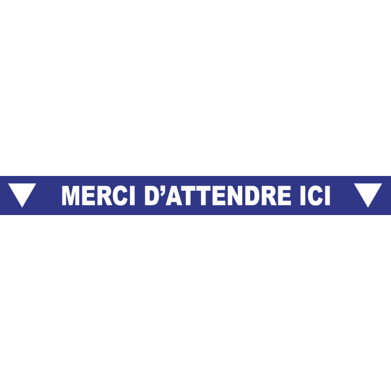 Ligne de confidentialité 100 x 10 cm "Merci d'attendre ici"