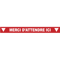 Ligne de confidentialité 100 x 10 cm "Merci d'attendre ici"