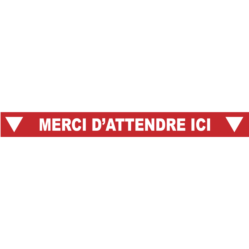 Ligne de confidentialité 100 x 10 cm "Merci d'attendre ici"