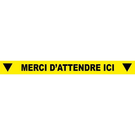 Ligne de confidentialité 100 x 10 cm "Merci d'attendre ici"