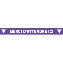 Ligne de confidentialité 100 x 10 cm "Merci d'attendre ici"
