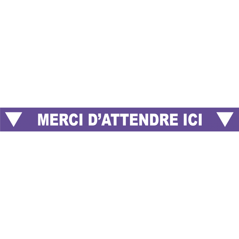 Ligne de confidentialité 100 x 10 cm "Merci d'attendre ici"