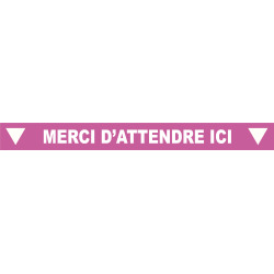 Ligne de confidentialité 100 x 10 cm "Merci d'attendre ici"