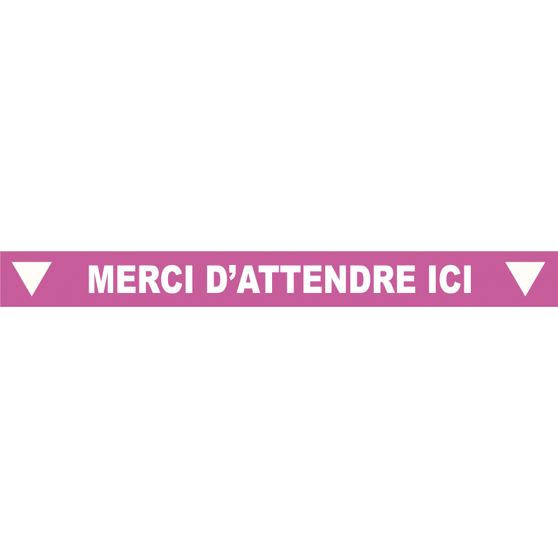 Ligne de confidentialité 100 x 10 cm "Merci d'attendre ici"
