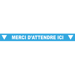 Ligne de confidentialité 100 x 10 cm "Merci d'attendre ici"