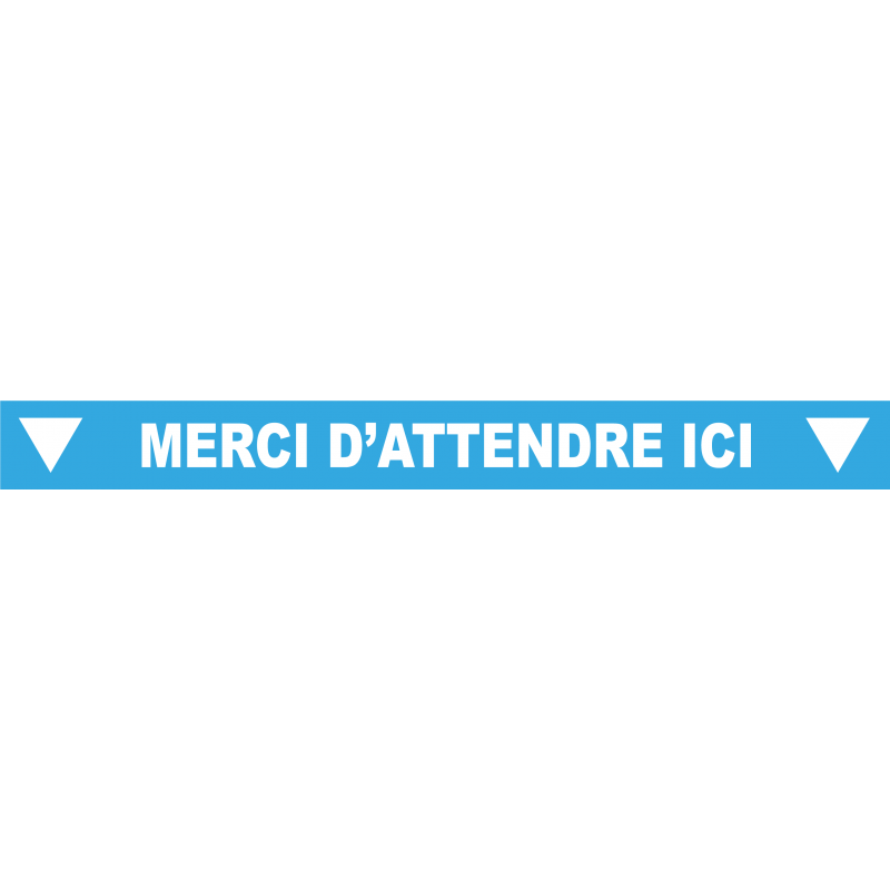 Ligne de confidentialité 100 x 10 cm "Merci d'attendre ici"