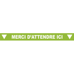 Ligne de confidentialité 100 x 10 cm "Merci d'attendre ici"