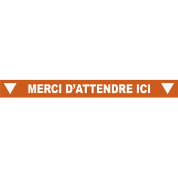 Ligne de confidentialité 100 x 10 cm "Merci d'attendre ici"