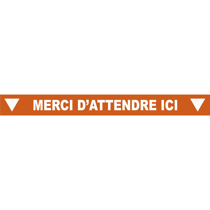 Ligne de confidentialité 100 x 10 cm "Merci d'attendre ici"