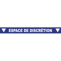 Ligne de confidentialité 100 x 10 cm "Espace de discrétion"