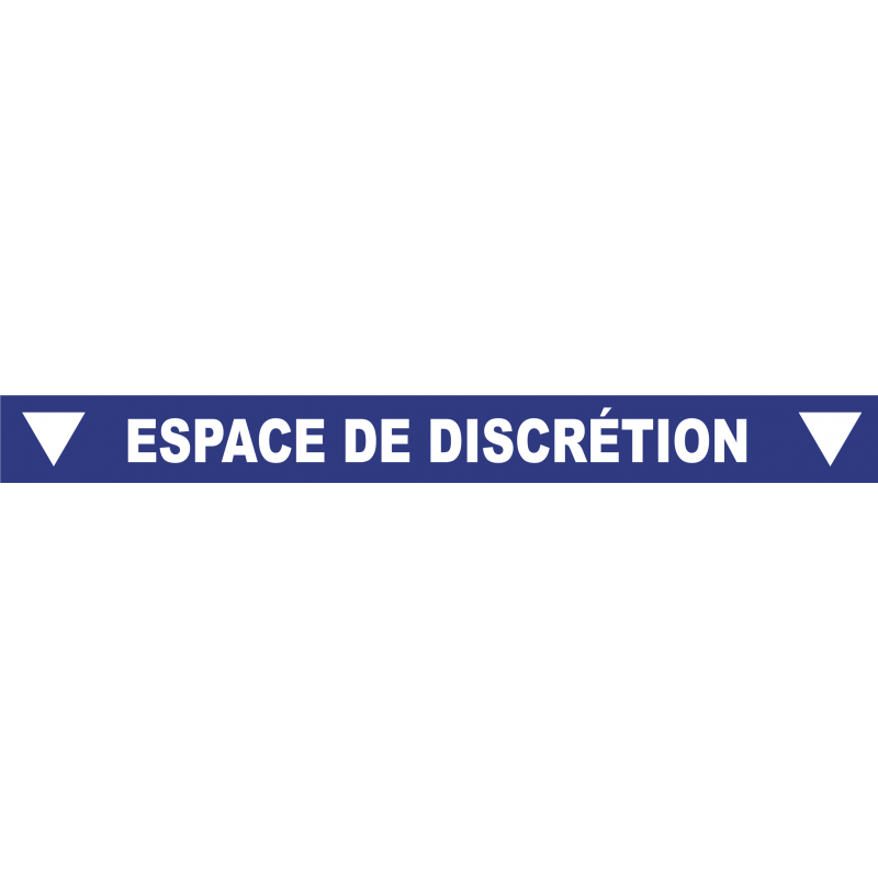 Ligne de confidentialité 100 x 10 cm "Espace de discrétion"