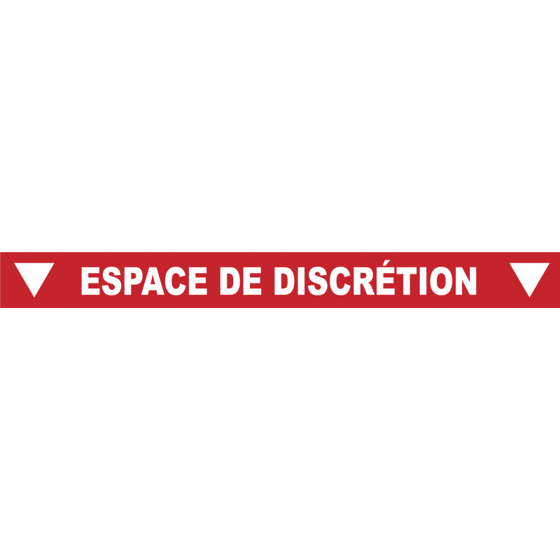 Ligne de confidentialité 100 x 10 cm "Espace de discrétion"