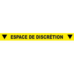 Ligne de confidentialité 100 x 10 cm "Espace de discrétion"