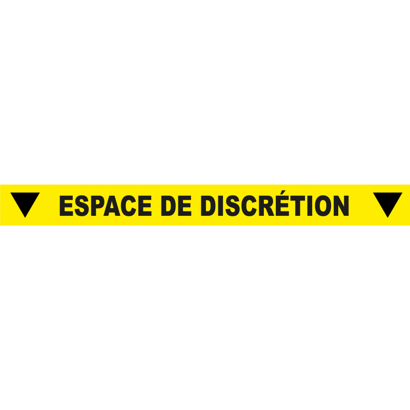 Ligne de confidentialité 100 x 10 cm "Espace de discrétion"