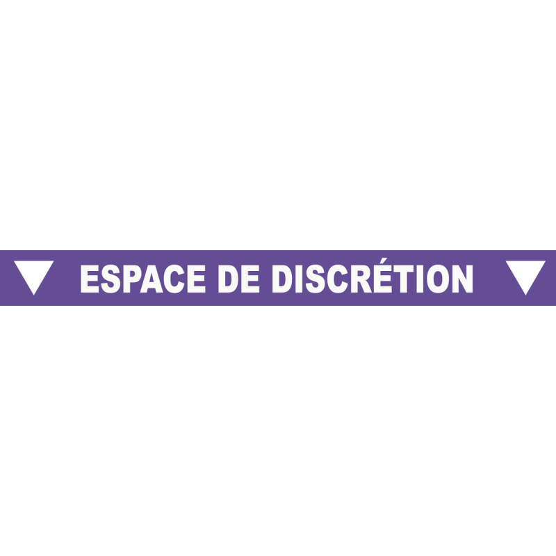 Ligne de confidentialité 100 x 10 cm "Espace de discrétion"