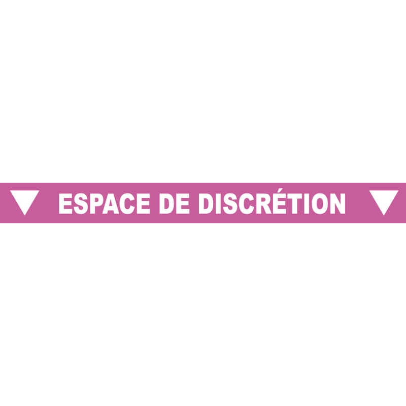 Ligne de confidentialité 100 x 10 cm "Espace de discrétion"
