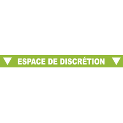 Ligne de confidentialité 100 x 10 cm "Espace de discrétion"