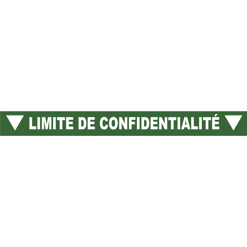Ligne de confidentialité 100 x 10 cm "Limite de confidentialité"