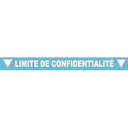 Ligne de confidentialité 100 x 10 cm "Limite de confidentialité"
