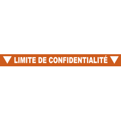 Ligne de confidentialité 100 x 10 cm "Limite de confidentialité"