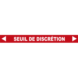 Ligne de confidentialité 100 x 10 cm "Seuil de discrétion"