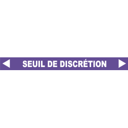 Ligne de confidentialité 100 x 10 cm "Seuil de discrétion"