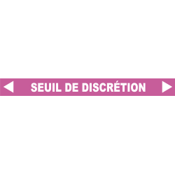 Ligne de confidentialité 100 x 10 cm "Seuil de discrétion"