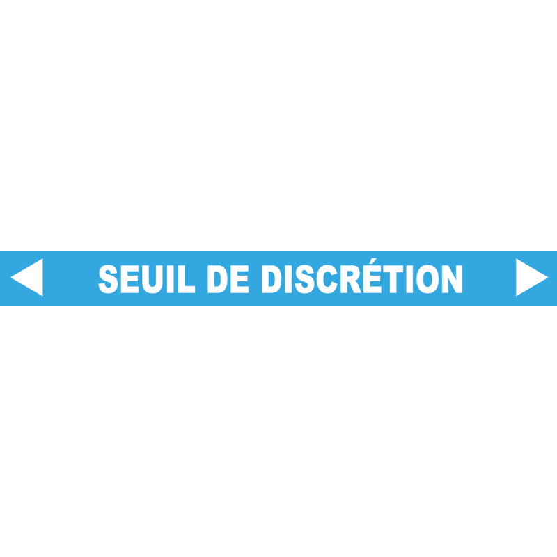 Ligne de confidentialité 100 x 10 cm "Seuil de discrétion"