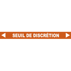 Ligne de confidentialité 100 x 10 cm "Seuil de discrétion"