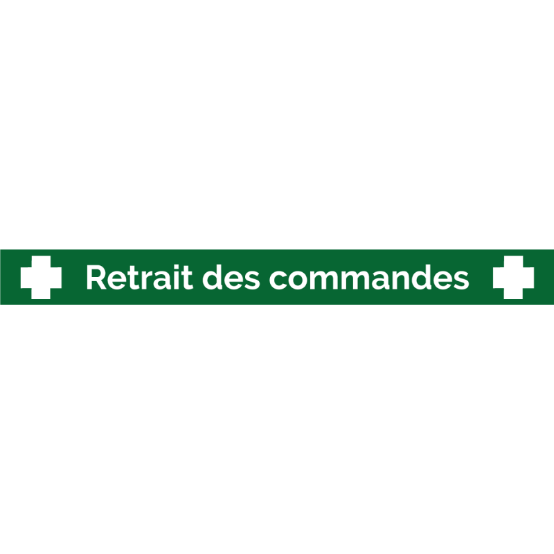 Ligne d'attente 100 x 15 cm "Retrait des commandes"