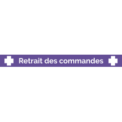 Ligne d'attente 100 x 15 cm "Retrait des commandes"