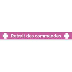 Ligne d'attente 100 x 15 cm "Retrait des commandes"