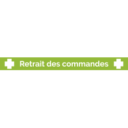 Ligne d'attente 100 x 15 cm "Retrait des commandes"