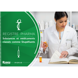 Registre comptable des stupéfiants - Format A3 avec tenue de stock