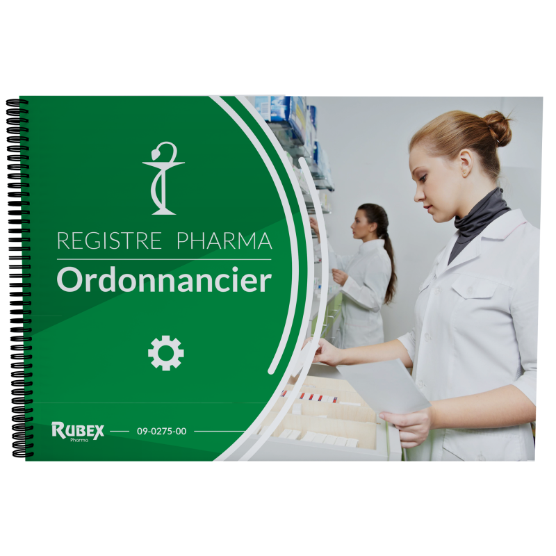 Ordonnancier de pharmacie 100 pages à spirale