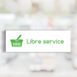 Tête de rayon Libre service - Illustration standard par Pictographix