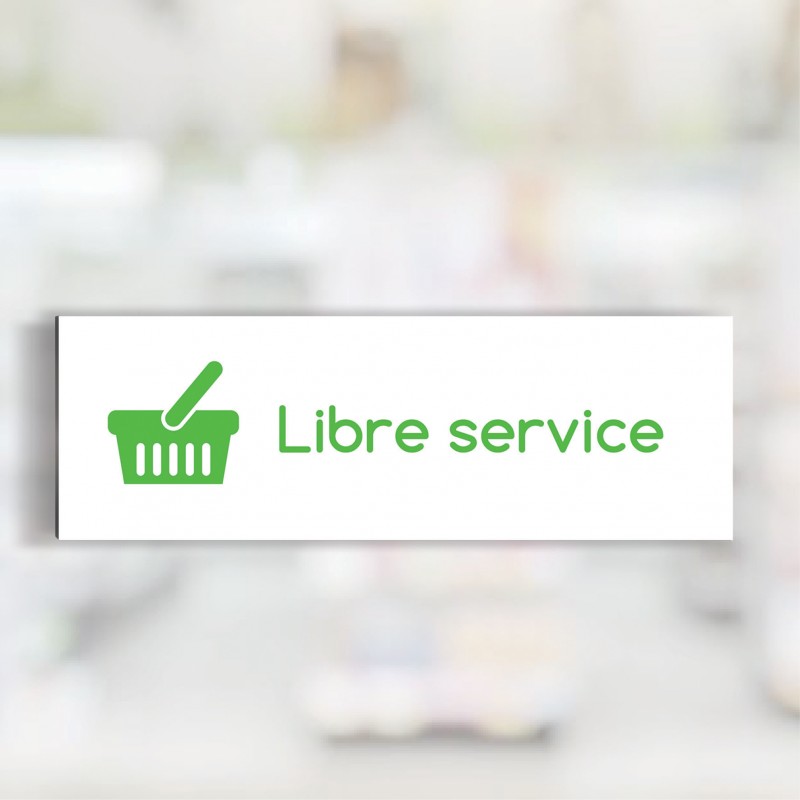 Tête de rayon Libre service - Illustration standard par Pictographix