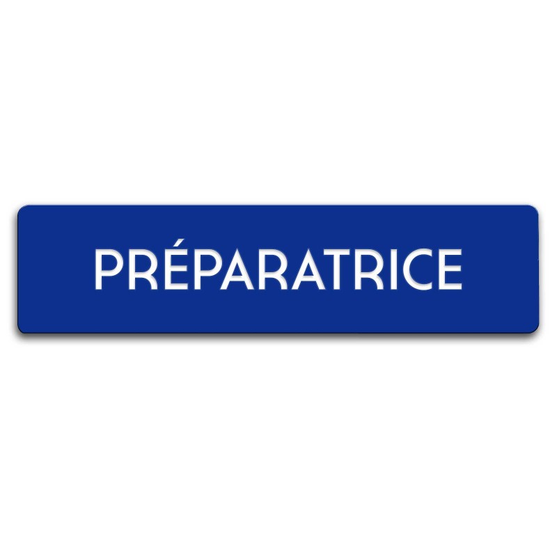 Badge Préparatrice rectangulaire