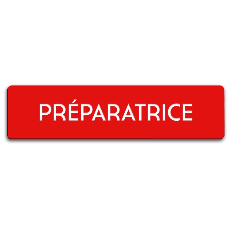Badge Préparatrice rectangulaire