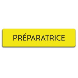 Badge Préparatrice rectangulaire